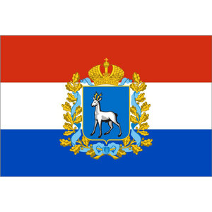 Флаг субъекта РФ Самарская область с логотипом