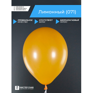 Шар, лимонный, с логотипом с логотипом