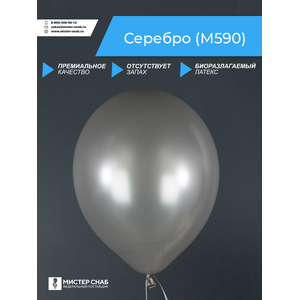 Шар, серебро, с логотипом с логотипом
