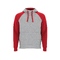 серый меланж/красный