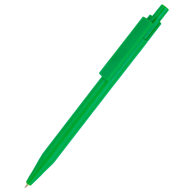 Ручка пластиковая Vector, зелёная с логотипом