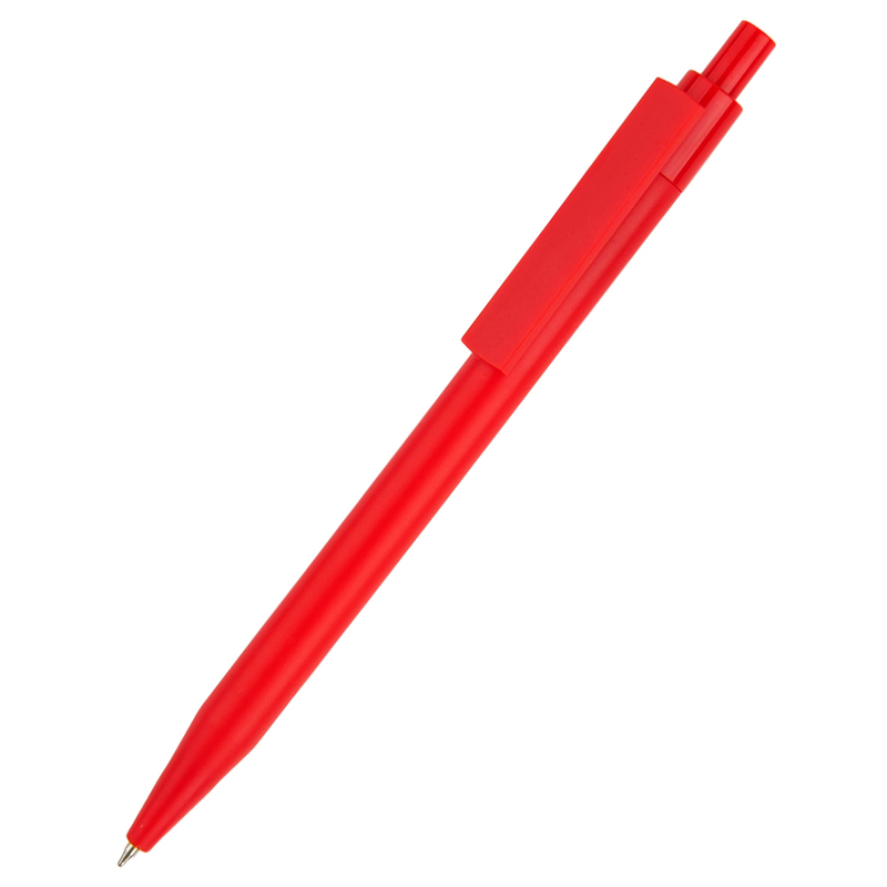 Ручка пластиковая Vector, красная с логотипом