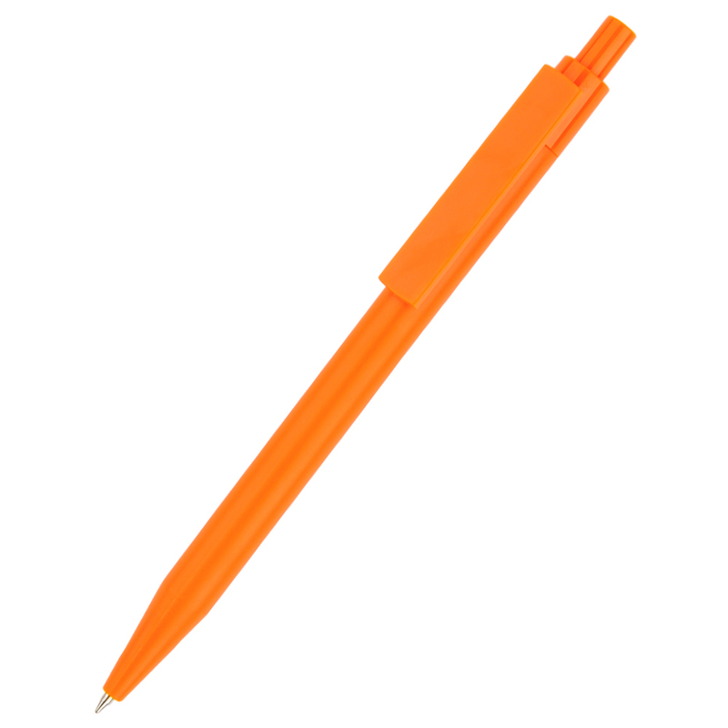 Ручка пластиковая Vector, оранжевая с логотипом