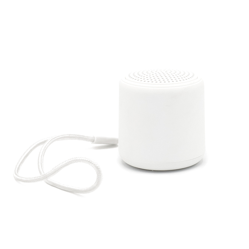 Беспроводная Bluetooth колонка Music TWS софт-тач, белый с логотипом