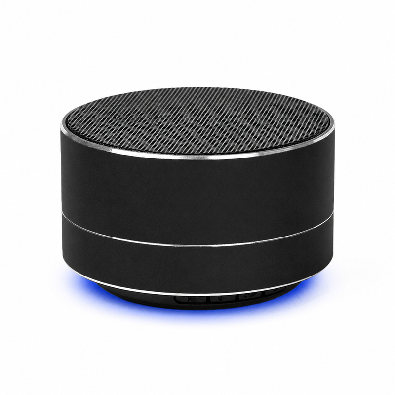 Беспроводная Bluetooth колонка MuzOn, черная с логотипом