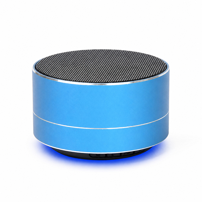 Беспроводная Bluetooth колонка MuzOn, синий с логотипом