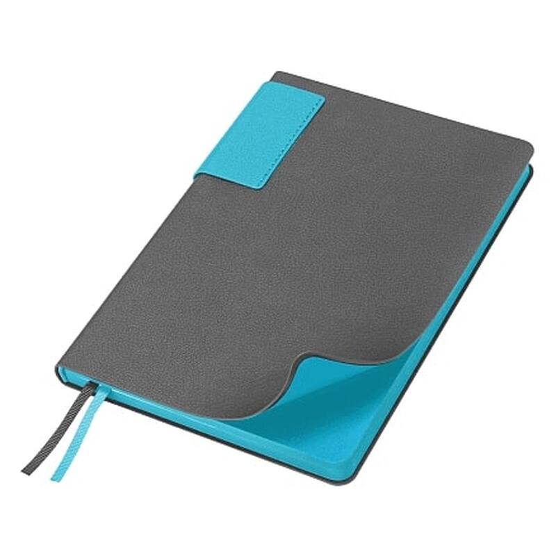Ежедневник Flexy Star Sivilia Grey Edition Color А5, серо-голубой, недатированный в гибкой обложке с логотипом