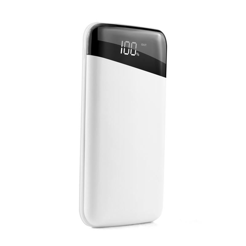 Внешний аккумулятор Mask 10000 Mah, белый с логотипом