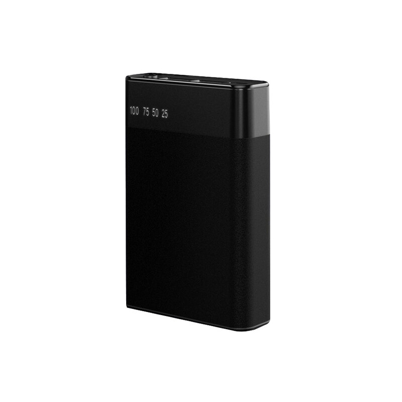Внешний аккумулятор в металлическом корпусе Apria, 10000 mAh, черный с логотипом