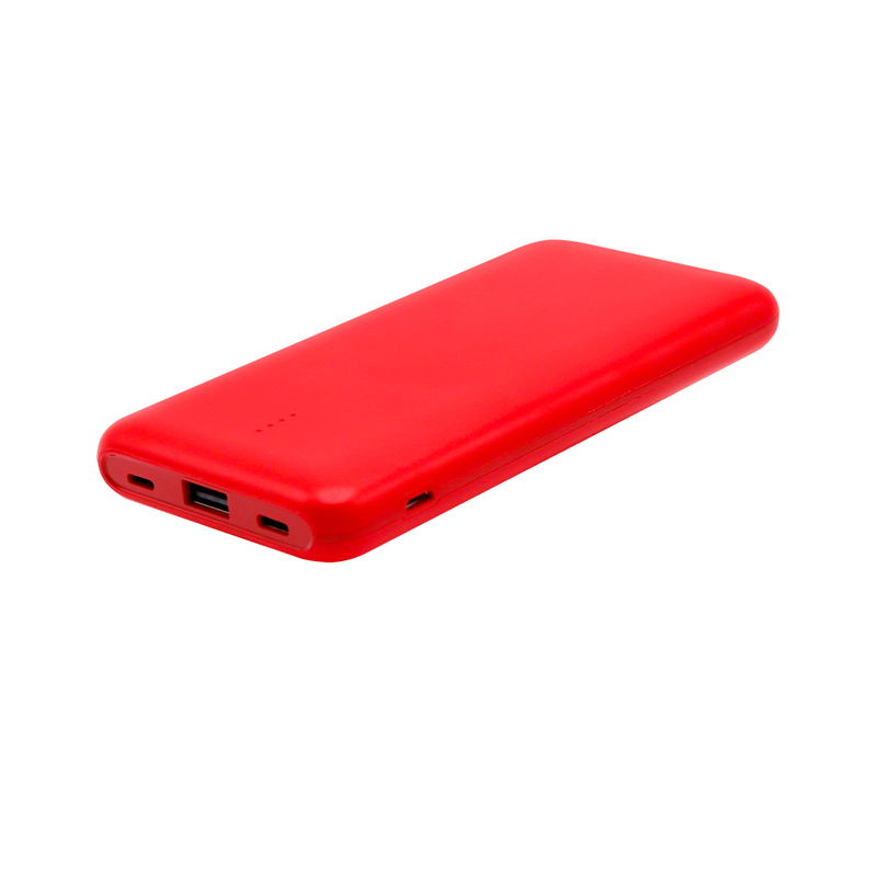 Внешний аккумулятор Saming, 10000mAh, красный с логотипом