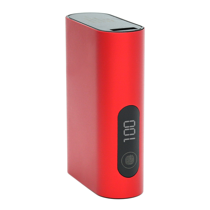 Внешний аккумулятор в металлическом корпусе Wōdan, сенсорный, 10000mAh, красный с логотипом