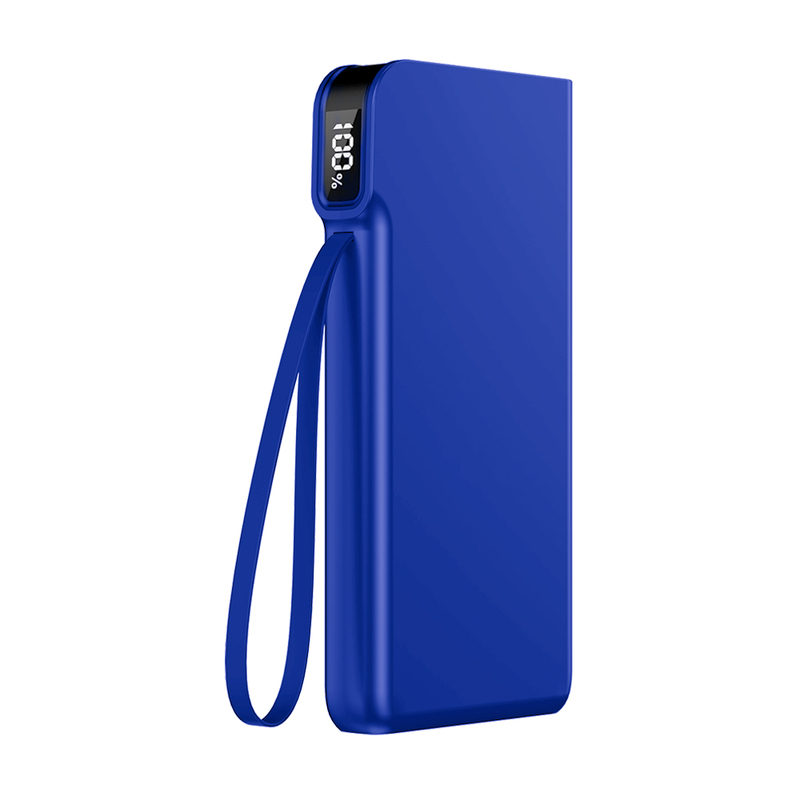 Внешний аккумулятор Cesare 10000 mAh, синий с логотипом