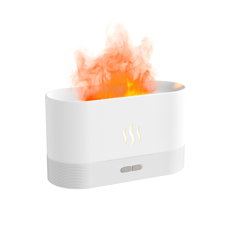 Светодиодный USB увлажнитель-ароматизатор Flame, белый с логотипом