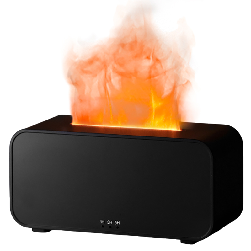 Светодиодный USB увлажнитель-ароматизатор Lumor RGB, черный с логотипом