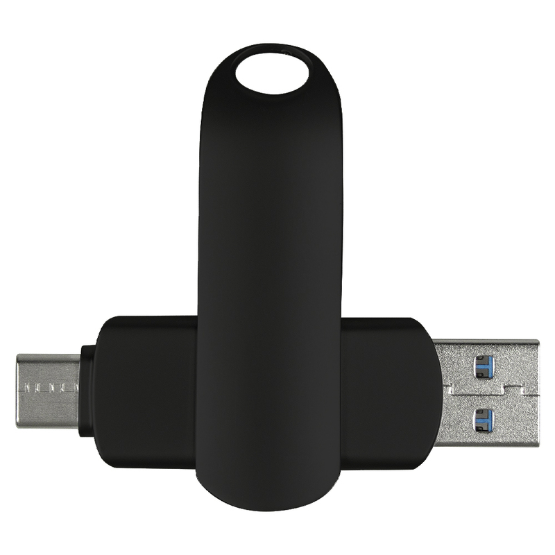 Флеш накопитель USB 3.0 + TYPE C Cupertino с логотипом