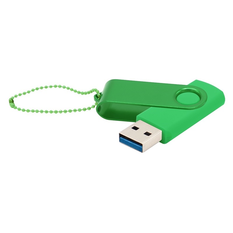 Флешка Designer To Go 3.0 USB 64Gb, зеленый с логотипом