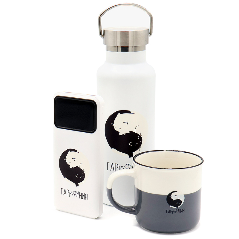 Набор ГарМЯУния, Белый с логотипом