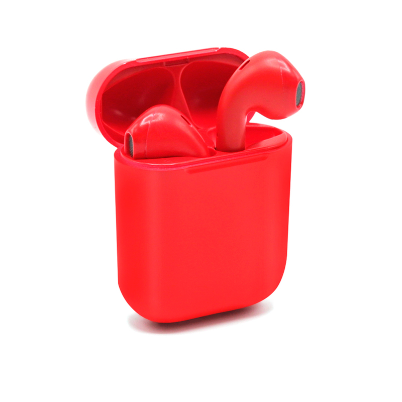 Наушники беспроводные Bluetooth SimplyPods, красные с логотипом