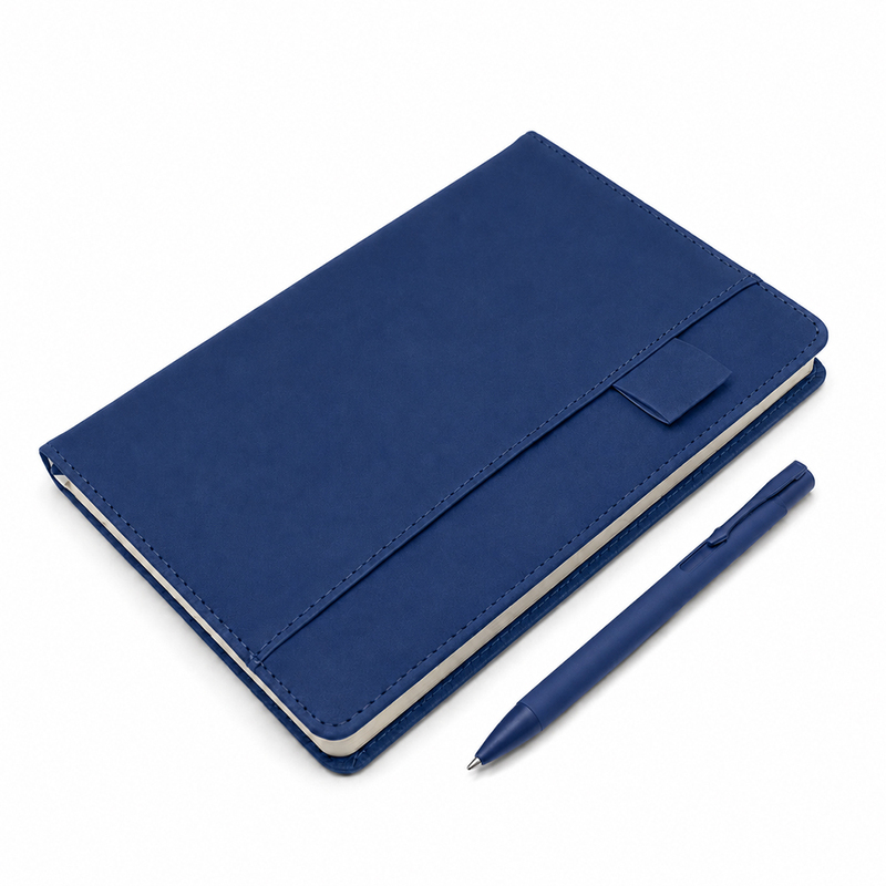 Подарочный набор Task & Pen, синий с логотипом