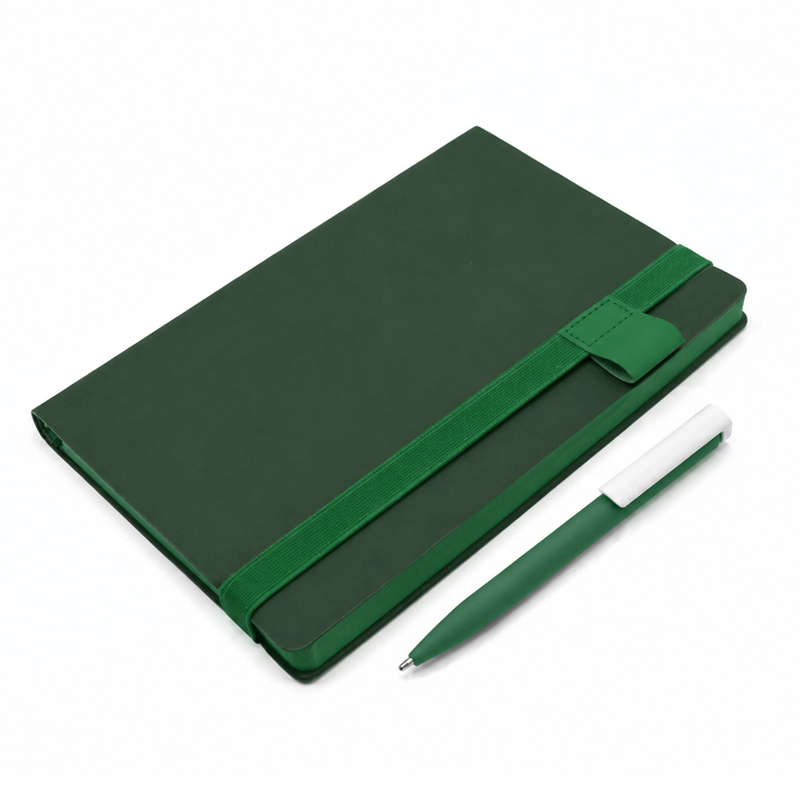 Подарочный набор Flow & Write, зелёный с логотипом