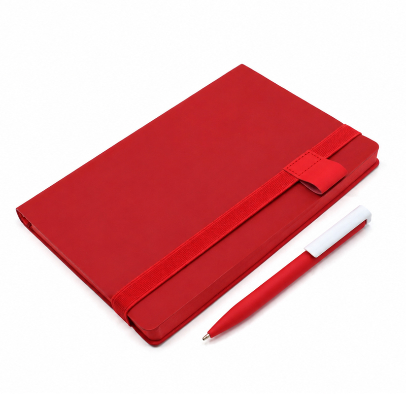 Подарочный набор Flow & Write, красный с логотипом