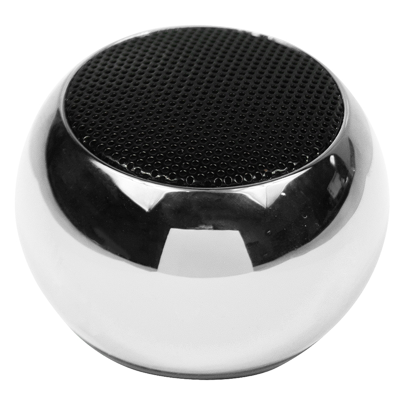 Колонка беспроводная MyTone Mini Sound, серебристый металлик с логотипом