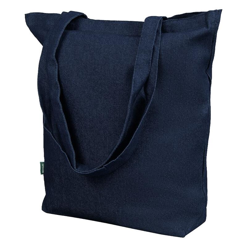 Сумка из джинса Caravan Denim 280, тёмно-синяя с логотипом