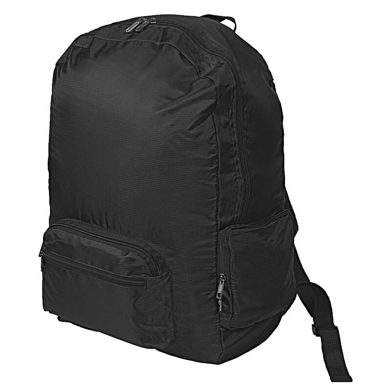 Рюкзак складной Comfort Travel Portable, чёрный с логотипом