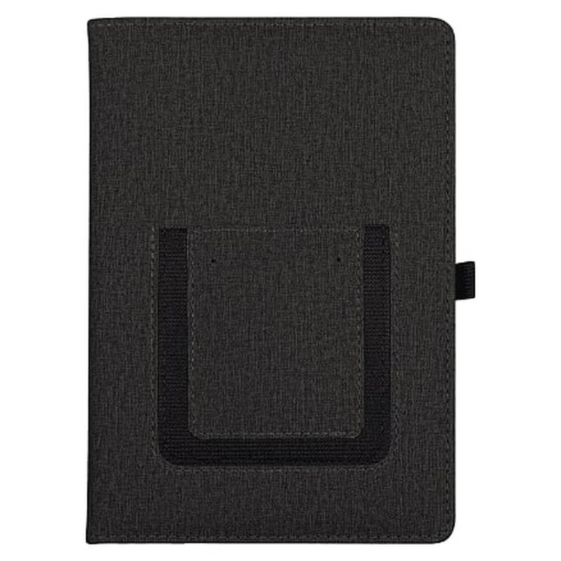 Ежедневник Smart Wallet Cambric A5, черный, недатированный, в твердой обложке с поролоном с логотипом