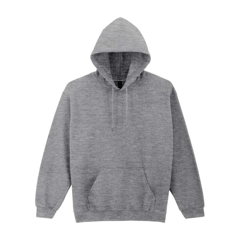 Худи HEAVY BLEND, ГРАФИТОВЫЙ МЕЛАНЖ 3XL с логотипом