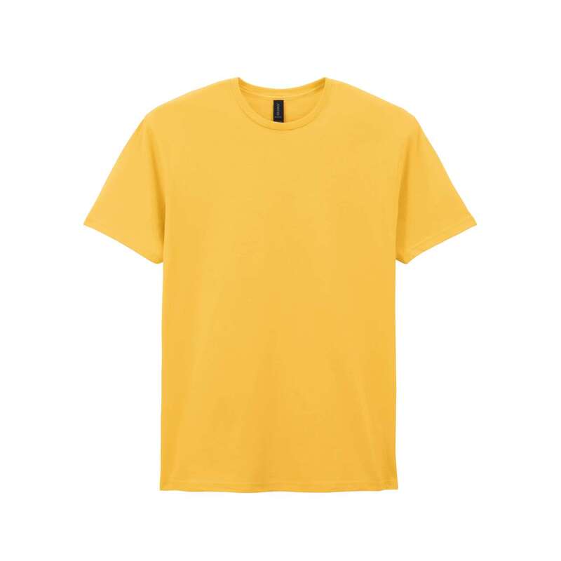 Футболка SOFTSTYLE, ЖЕЛТЫЙ 4XL с логотипом