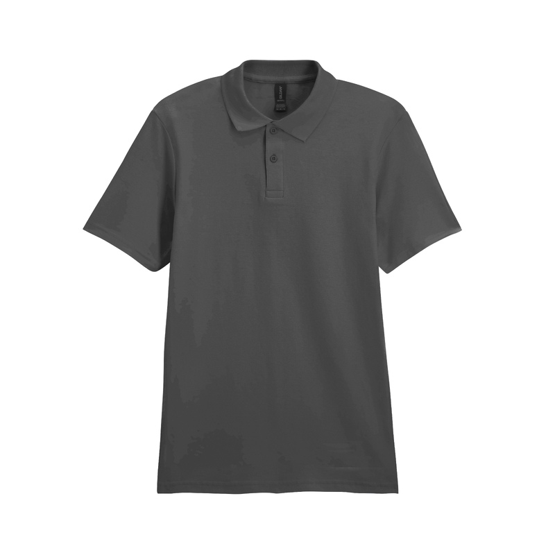 Футболка поло SOFTSTYLE ADULT DOUBLE PIQUE, ГРАФИТОВЫЙ 3XL с логотипом