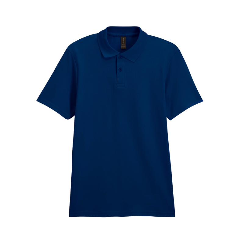 Футболка поло SOFTSTYLE ADULT DOUBLE PIQUE, МОРСКОЙ СИНИЙ 3XL с логотипом