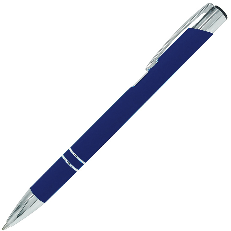 Ручка шариковая Legend Soft Touch, темно-синяя 281 С с логотипом