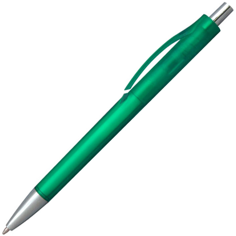 Ручка шариковая IGLA COLOR, пластиковая, зеленая 7732С с логотипом