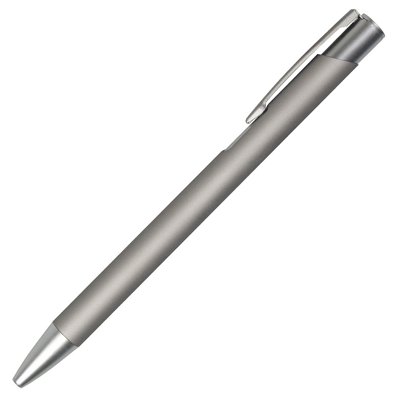 Ручка шариковая Legend Soft Touch Monochrome Requis, серая с логотипом