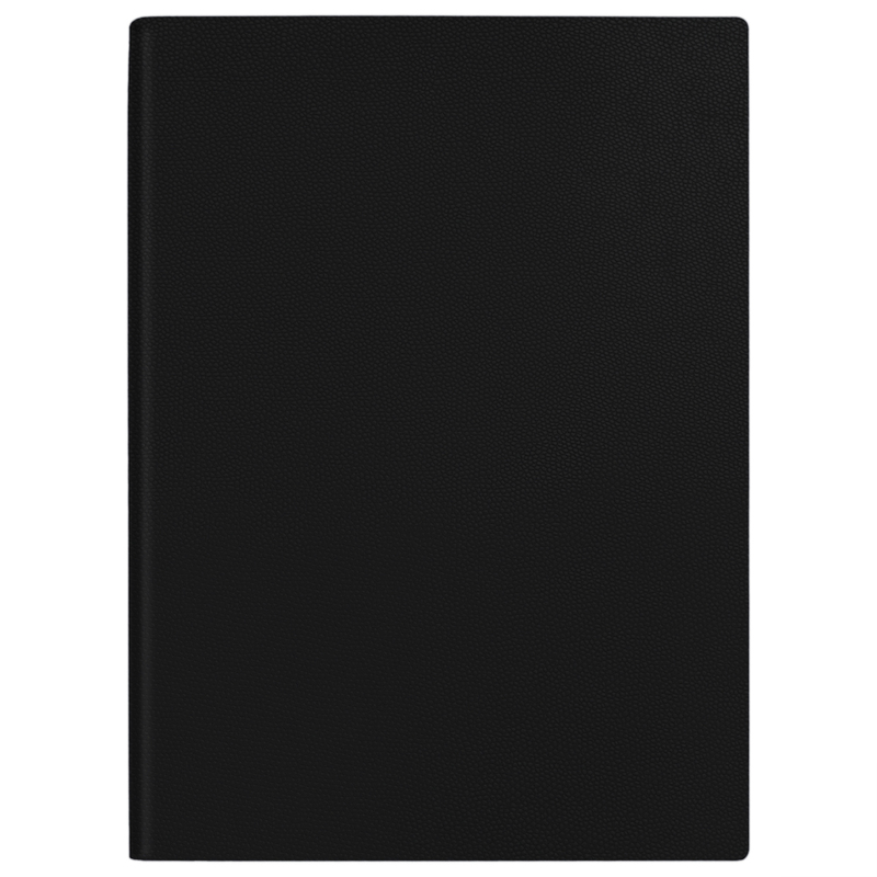 Ежедневник Flexy Foggia Folio B5, черный, недатированный, в гибкой обложке в подарочной коробке с логотипом