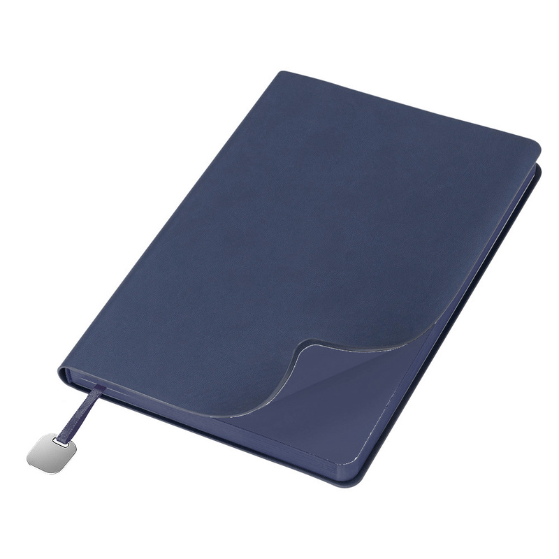 Ежедневник Flexy Latte Soft Touch Dark Blue Edition Color А5, темно-синий/темно-синий, недатированный, в гибкой обложке с логотипом