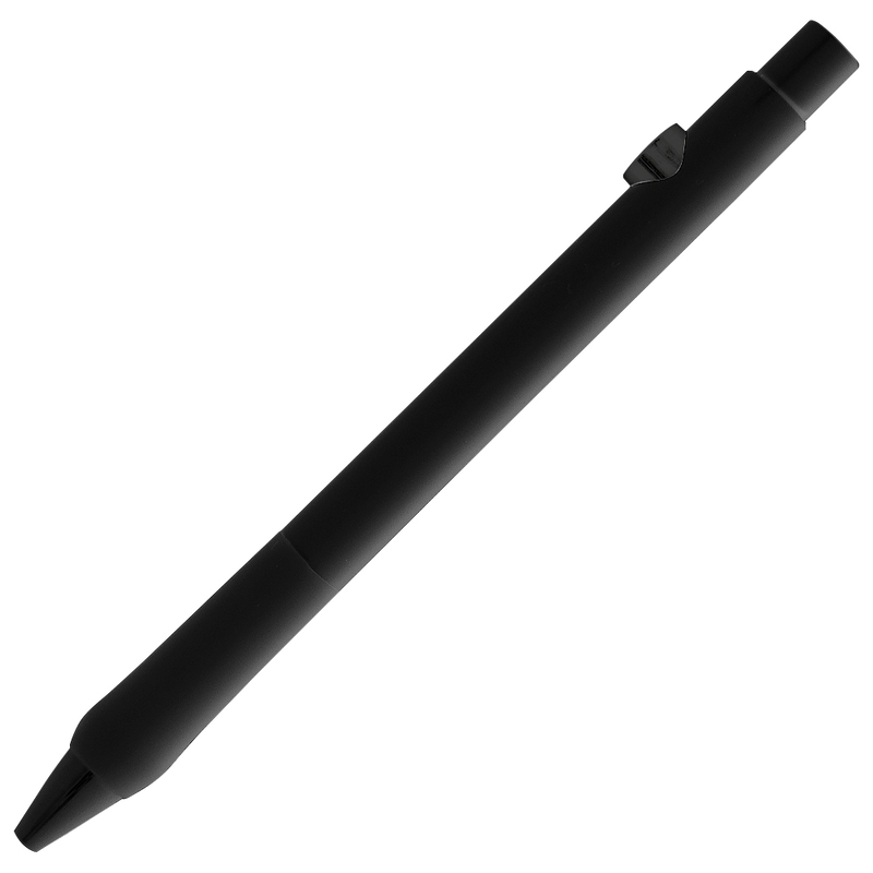 Ручка гелиевая Allegro Soft Grip, пластиковая, черная с логотипом