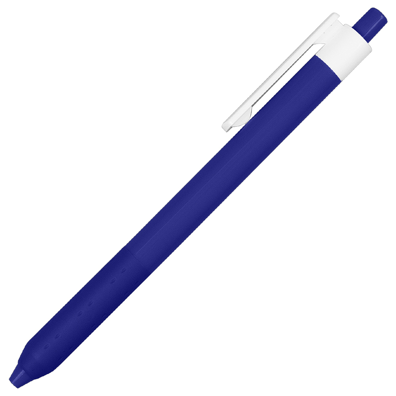 Ручка шариковая Alana Color, пластиковая, синяя с логотипом