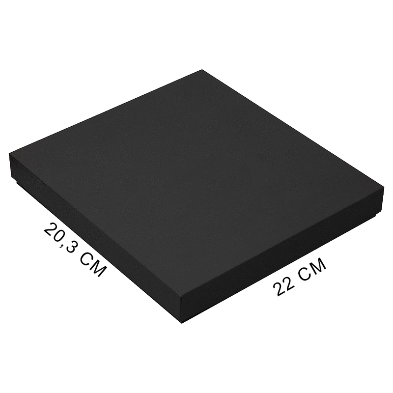 Коробка подарочная, размер  203*220*30 мм,  Solution Gift Soft Touch для ежедневника и ручки, черная с логотипом