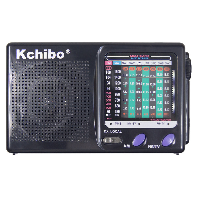 Портативное карманное радио 9 FM/MW/Sw1-7 (TV2-5CH), Heritage Old Wave, цвет черный с логотипом