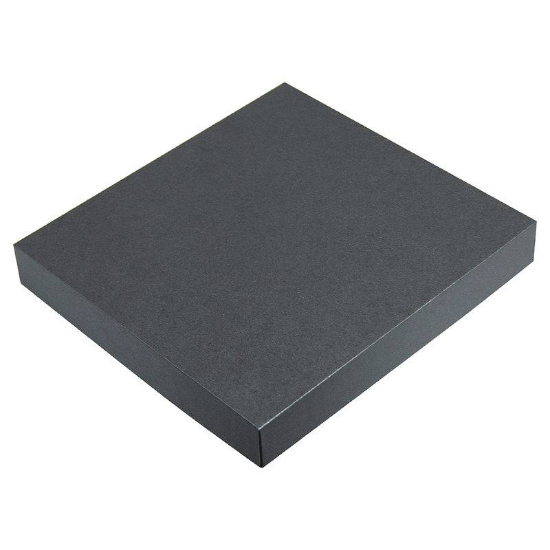 Коробка подарочная, антрацит, Solution Superior, размер 24*21,2*4 см, под ежедневник в суперобложке с логотипом
