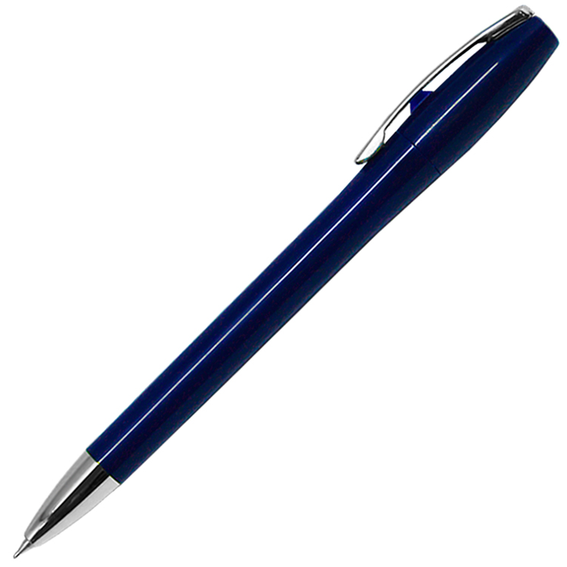 Ручка шариковая, пластиковая, синяя/серебристая, Lola с логотипом