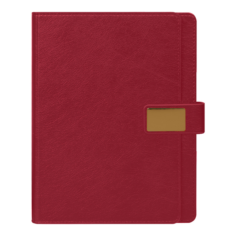 Ежедневник в суперобложке Country Alfa Mocco Business Edition B5, полутвердый, бордовый с золотом с логотипом