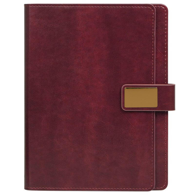 Ежедневник Alfa Brandy Business Edition B5 бордовый, в подарочной коробке с логотипом