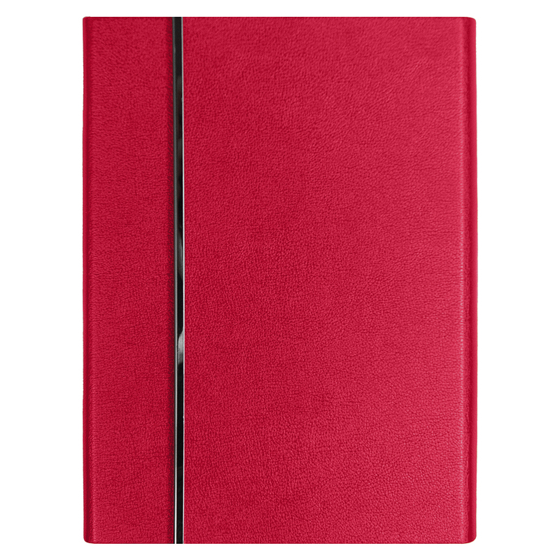 Ежедневник Alfa Bird Petrus A5, красный, недатированный, в твердой обложке с металлическим элементом с логотипом