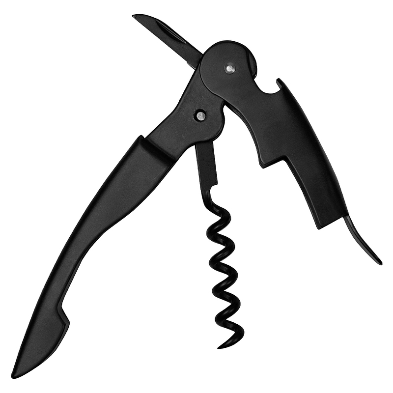 Нож сомелье Tools Merlot, черный с логотипом