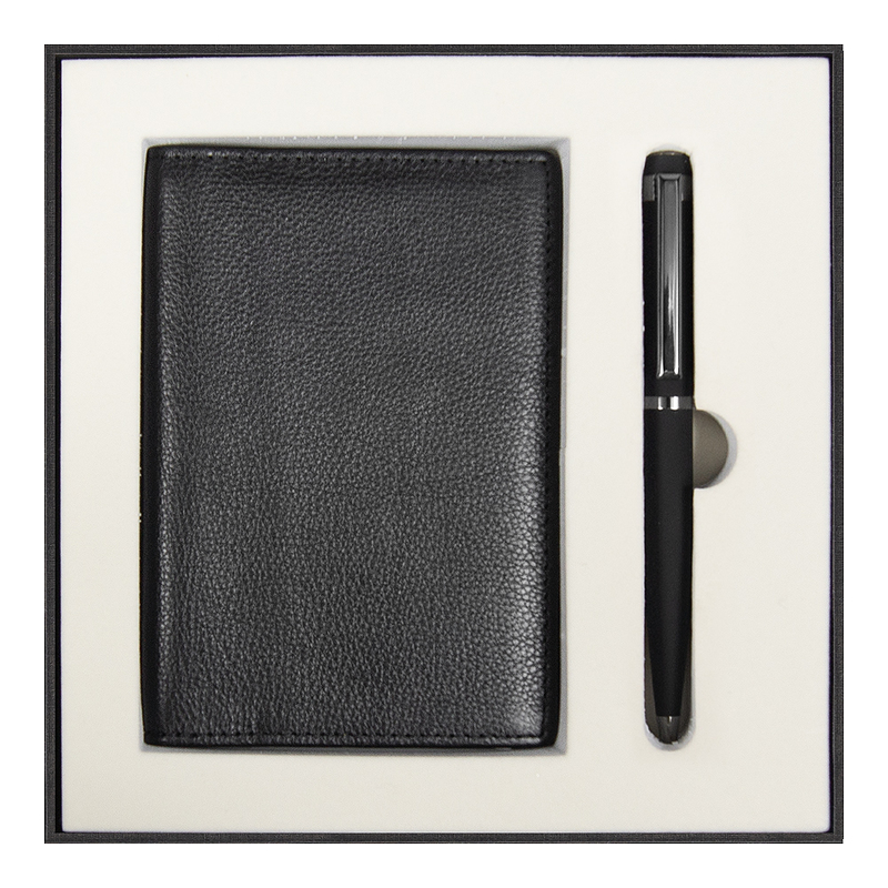 Набор подарочный Solution Superior Duo (Обложка для автодокументов Leather Sun, ручка Attashe) с логотипом