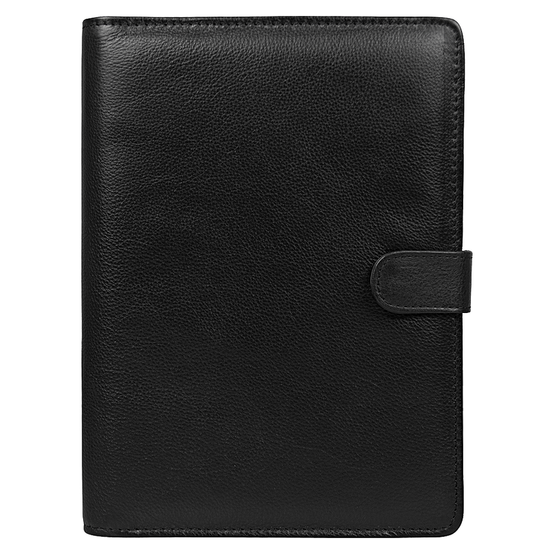 Ежедневник в суперобложке Country Leather Sky A5+ из нат. кожи, черный, недатированный, с магнитным клапаном, с блокнотом в подарочной коробке с логотипом